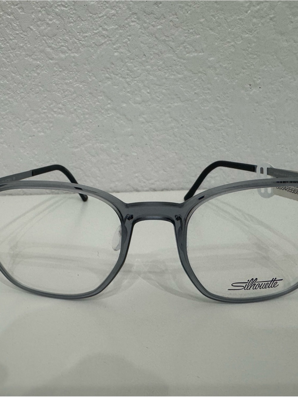 Silhouette Men’s Translucent Gray Round Optical Glasses